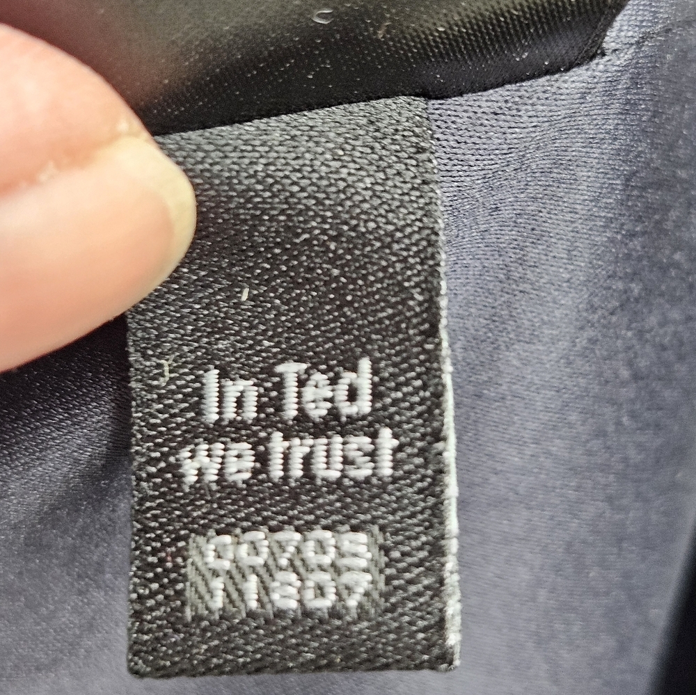 Ted Baker Textured Dress Navy Blue Zipper Front Size 8 NEW - Picture 11 of 11